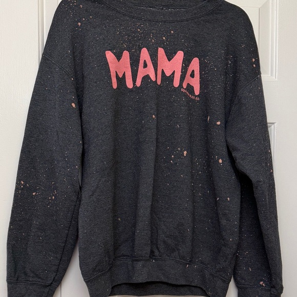 Southern Bliss Tops - Southern Bliss gray Sweatshirt with Pink 'MAMA' Print